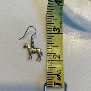 Silver Horse Dangle Earring
